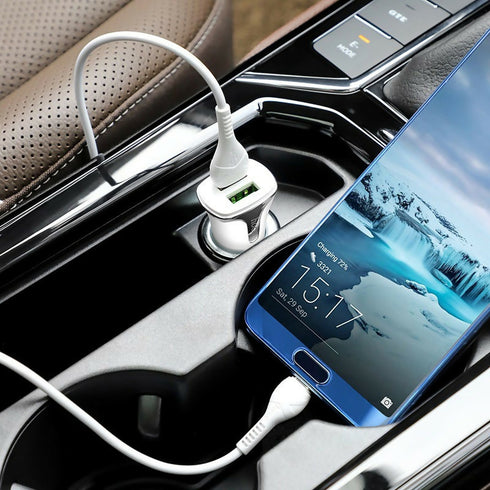 Car charger “Z31 Universe” double port QC3.0 set with cable